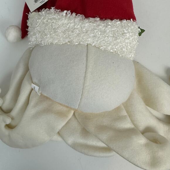 Gerson Int Hanging Christmas Santa Head 16" Red Yule Tidings Fabric Glittered - Picture 10 of 11